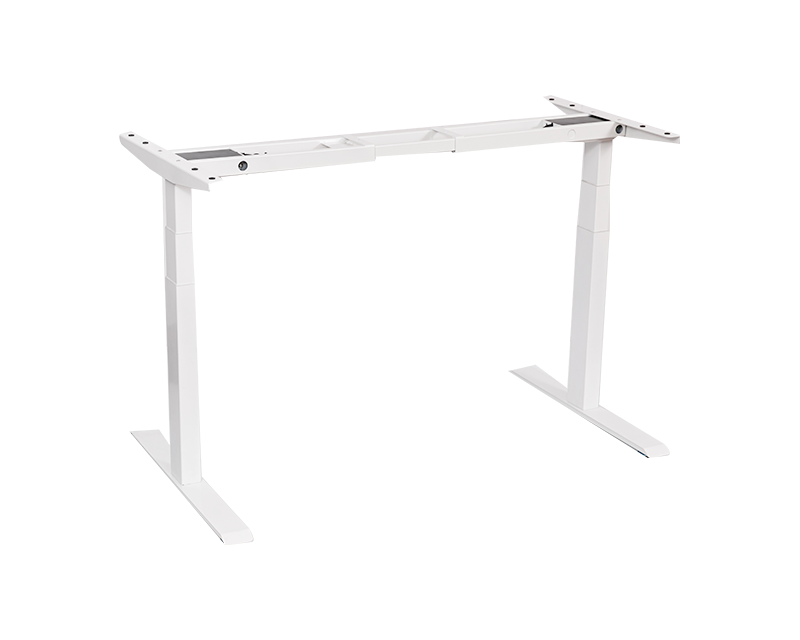 White Luxury 3 stages dual motor standing desk
